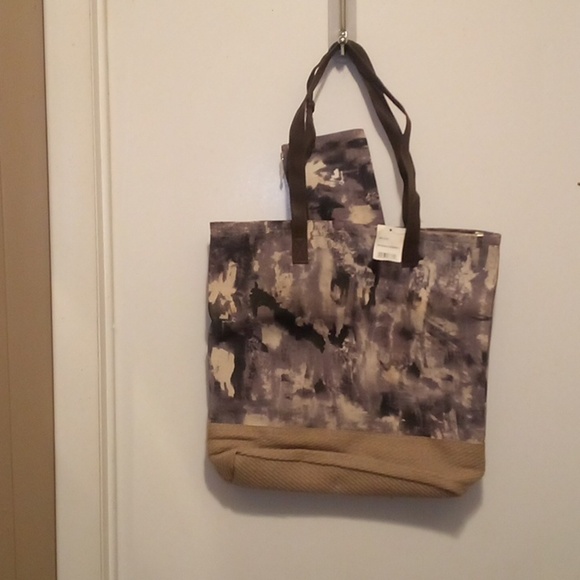 Women's Fashion Purse Handbags - Hobo Multi Color Splatter Grey & White Paint Design Bag & Wallet